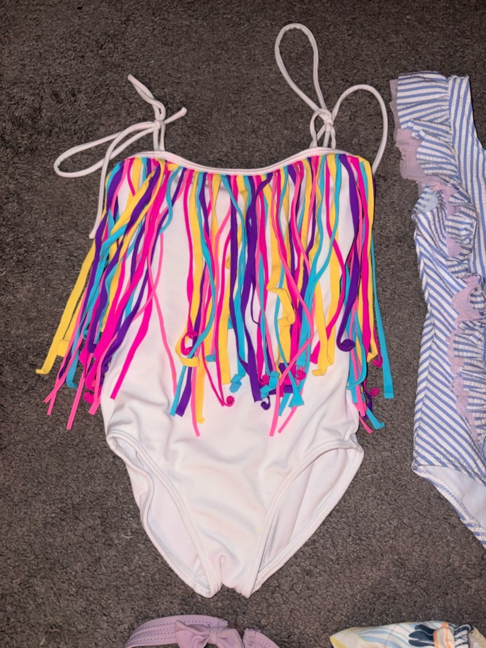 Luxury Girls Size 4 Swimsuit Bundle (4 Pieces) – Little Peixoto + RuffleButts ✨ - Picture 4 of 5